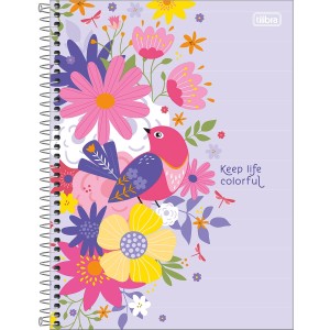 Caderno 1 Matéria Universitário Espiral Charme - Tilibra