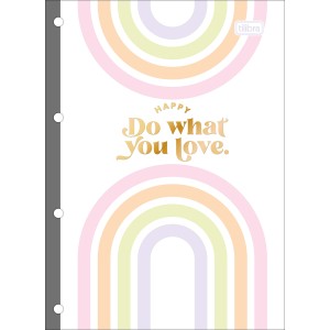 Bloco de Fichário 80 Folhas Universitário Happy - Tilibra