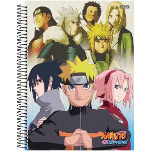 Caderno 1 Matéria Universitário Espiral Naruto - São Domingos