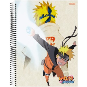 Caderno 1 Matéria Universitário Espiral Naruto - São Domingos