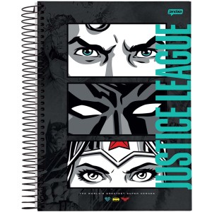 Caderno 1 Matéria Universitário Espiral Liga da Justiça - Jandaia
