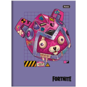 Caderno Brochura Universitário Capa Dura Fortnite 80 folhas - Foroni