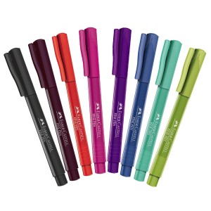 Kit Caneta Fine Pen 0.4mm 8 Cores - Faber-Castell