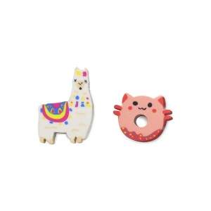 Kit Borracha Fantasia Lhama e Gato Donut - Leo&Leo