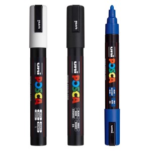 Kit Caneta Posca 3 Cores PC-5M - Uni