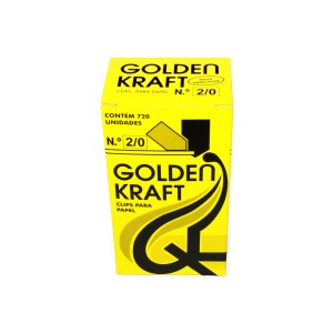 Clips De Papel Galvanizados 2/0 720 Unidades - Golden Kraft