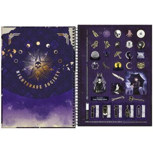 Kit Caderno 1 Matéria Universitário Espiral Wandinha 4 unidades - Tilibra