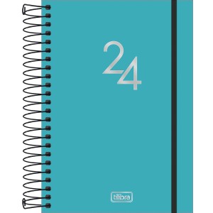 Agenda Espiral Diária 14 x 20 cm Neon 2024 - Tilibra