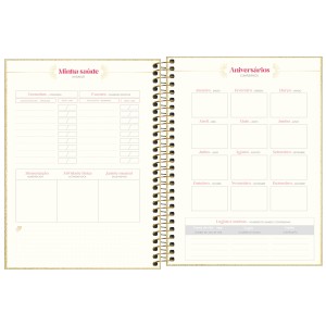 Agenda Planner Espiral 17,7 x 24 cm Cambridge Shine 90g 2024 - Tilibra