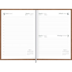 Agenda Executiva Costurada Diária 12,3 x 16,6 cm Prátika Master 2024 - Tilibra