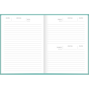 Agenda Costurada Diária 12,3 x 16,6 cm Pepper Permanente - Tilibra