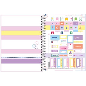 Caderno 1 Matéria Universitário Espiral Laranja Pastel Happy - Tilibra