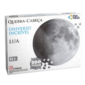 Quebra-Cabeça Redondo 500 peças Lua Universo Incrível - Pais & Filhos