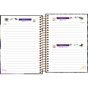 Agenda Espiral Diária 11,7 x 16,4 cm Wandinha 2024 - Tilibra